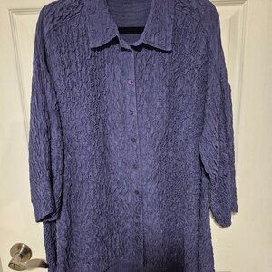 GRIZAS OVERSIZE SILK SHIRT TUNIC - Medium